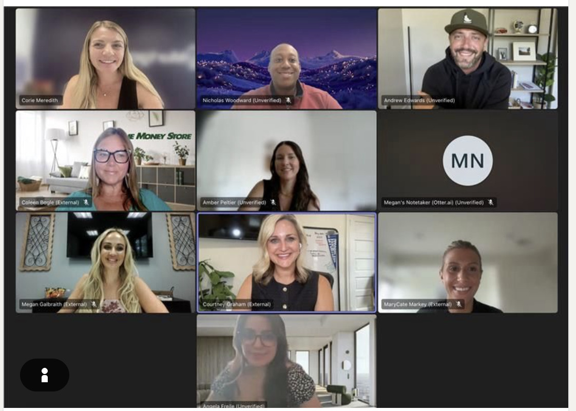 Marketers Meet Up group video call