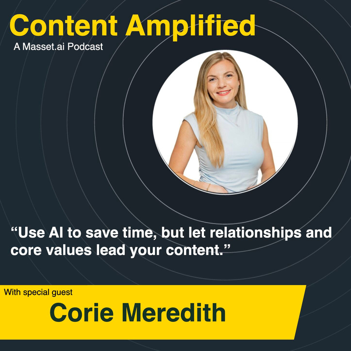 Content Amplified podcast episode with Corie Meredith